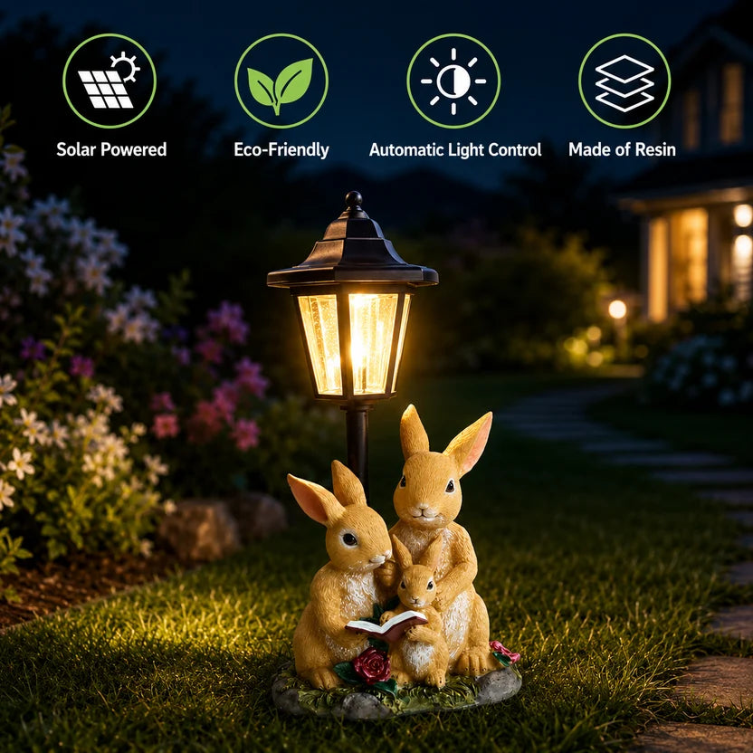 Solar Garden Rabbit Ornament