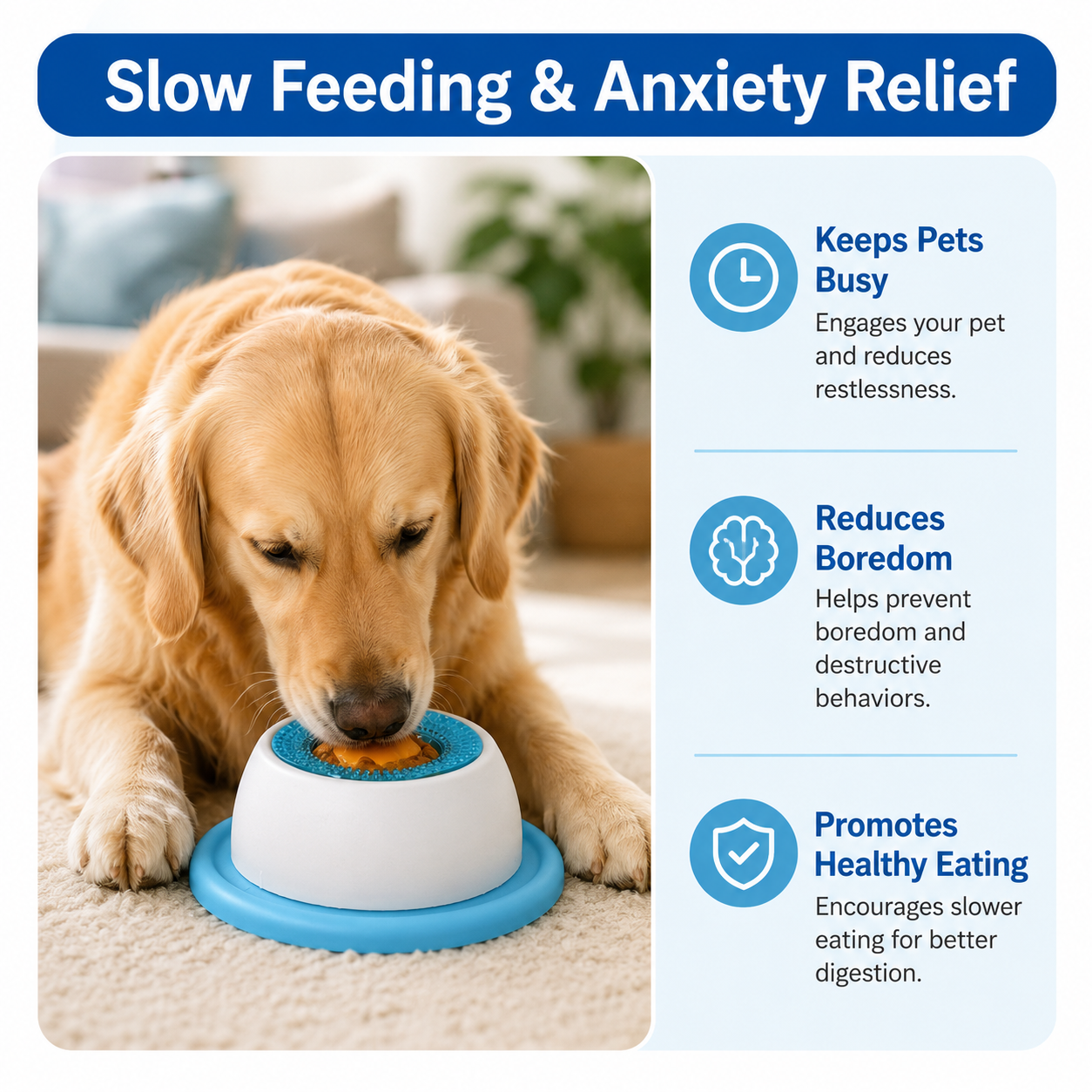 Interactive Pet Slow Feeder Lick Bowl Treat Dispenser for Dogs and Cats