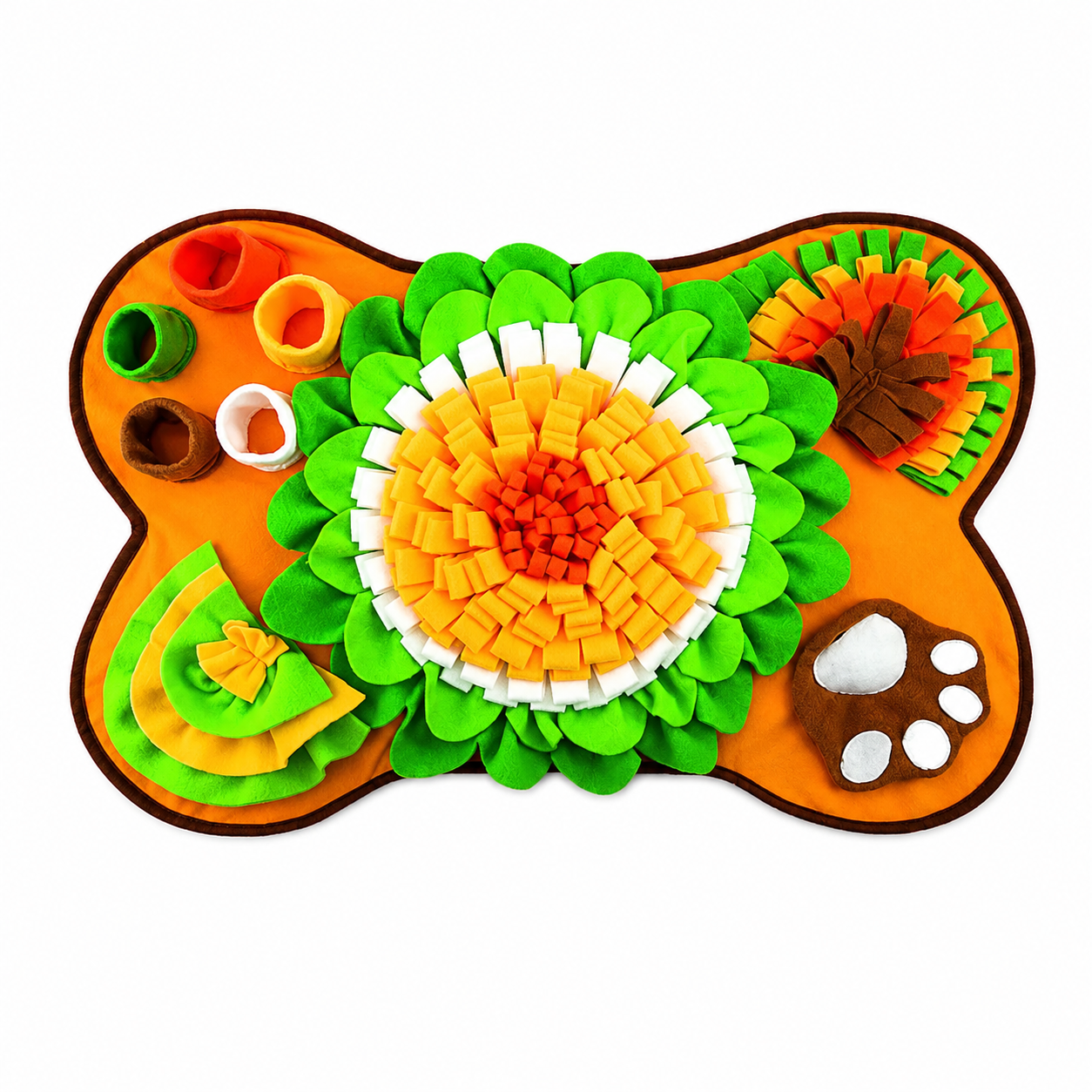 Pet Snuffle Interactive Feeding Mat - Yellow
