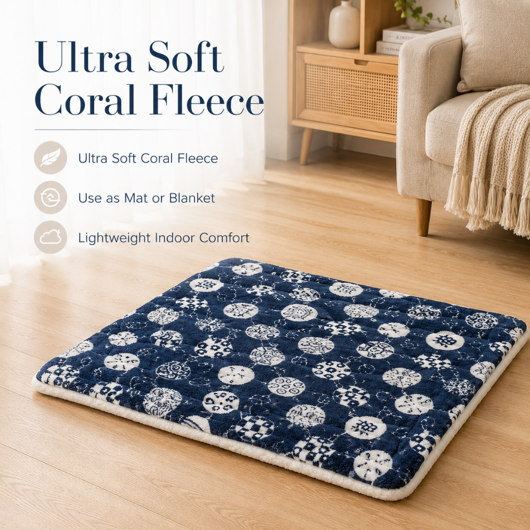 Coral Fleece Pet Bed Blanket Washable Mat for Cats and Dogs