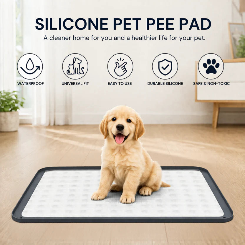 Silicone Pet Training Pad Holder Waterproof Tray with Raised Edge for Dogs