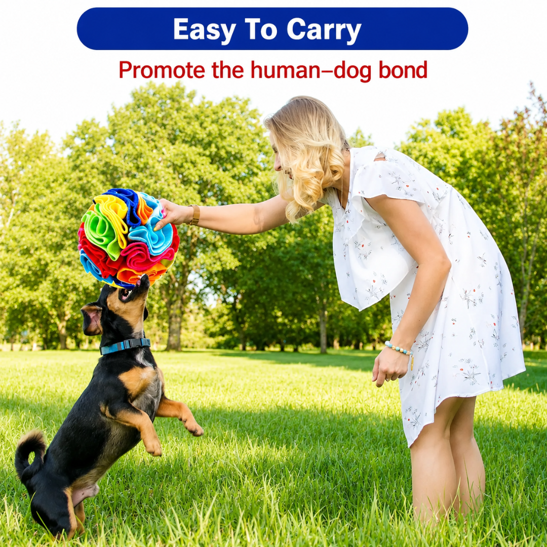 Portable Snuffle Ball Dog Puzzle Toy Soft Treat Hiding Toy for Interactive Play