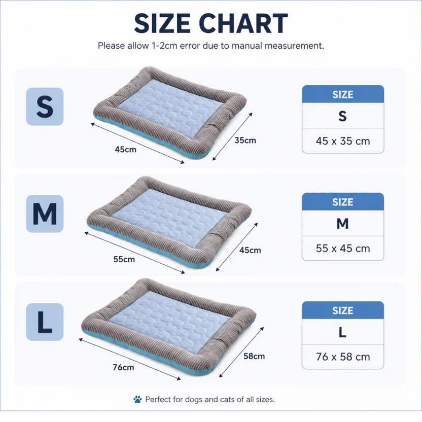 Breathable Pet Cooling Mat Lightweight Soft Cushion for Cats and Dogs