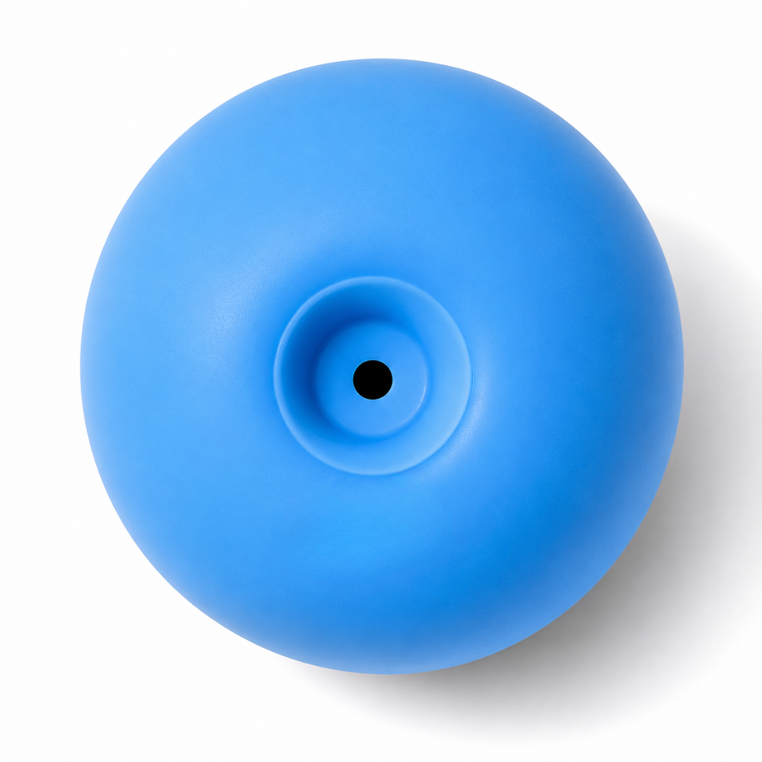 Squeaky Rubber Dog Ball Bite Resistant Chew Toy for Interactive Play - Blue