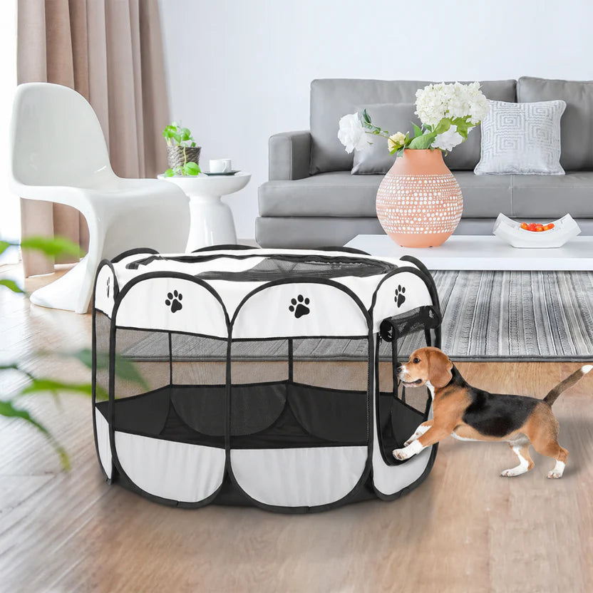 Foldable Pet Playpen Oxford Cloth Portable Pet Tent Fence for Cats and Small Dogs