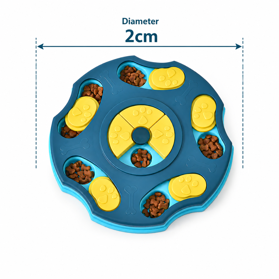 Interactive Dog Slow Feeder Puzzle Bowl Non Slip Food Dispenser for Dogs and Cats - Green