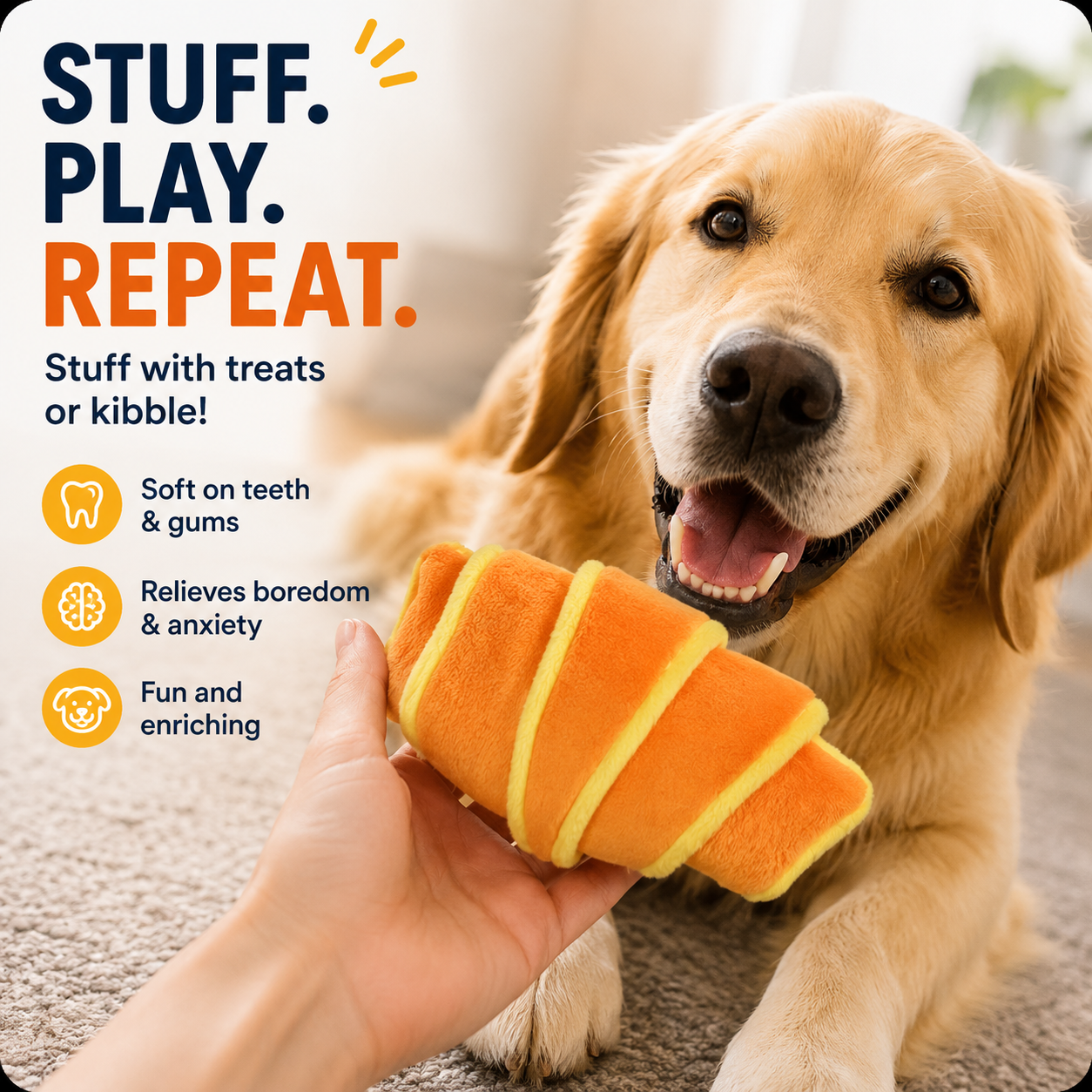 Interactive Snuffle Dog Toy Hidden Treat Plush Puzzle Toy for Dogs