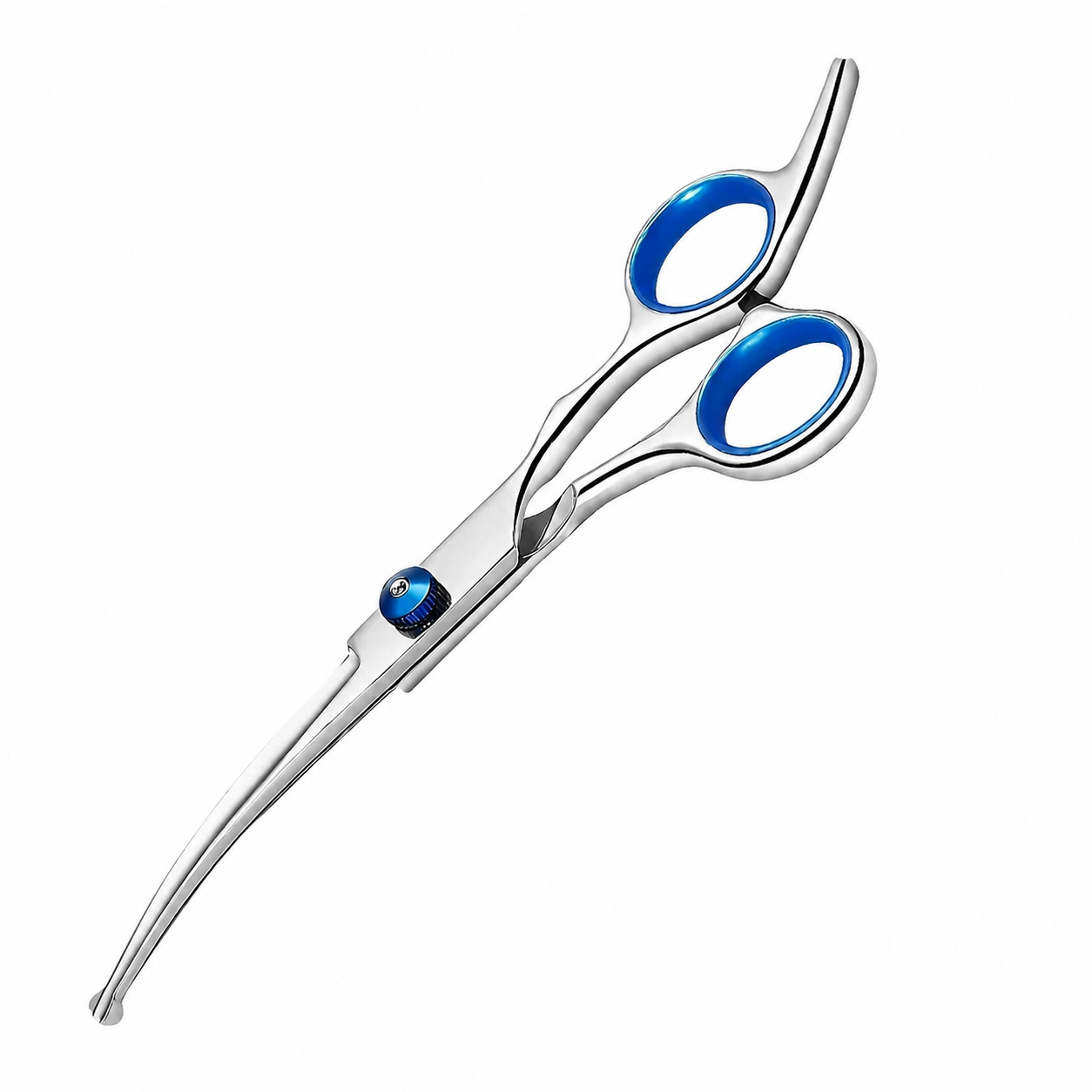 7-Inch Pet Grooming Curved Scissors with Rounded Safety Tips and Stainless Steel Blades - Down Curved Scissors