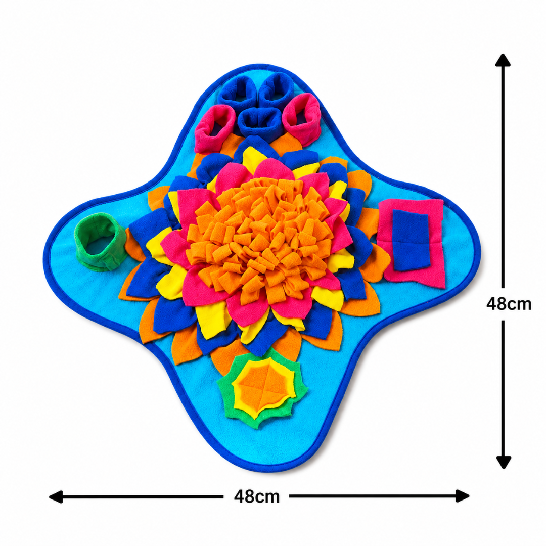 Multi-Function Dog Snuffle Mat Interactive Food Puzzle and Foraging Toy - Blue