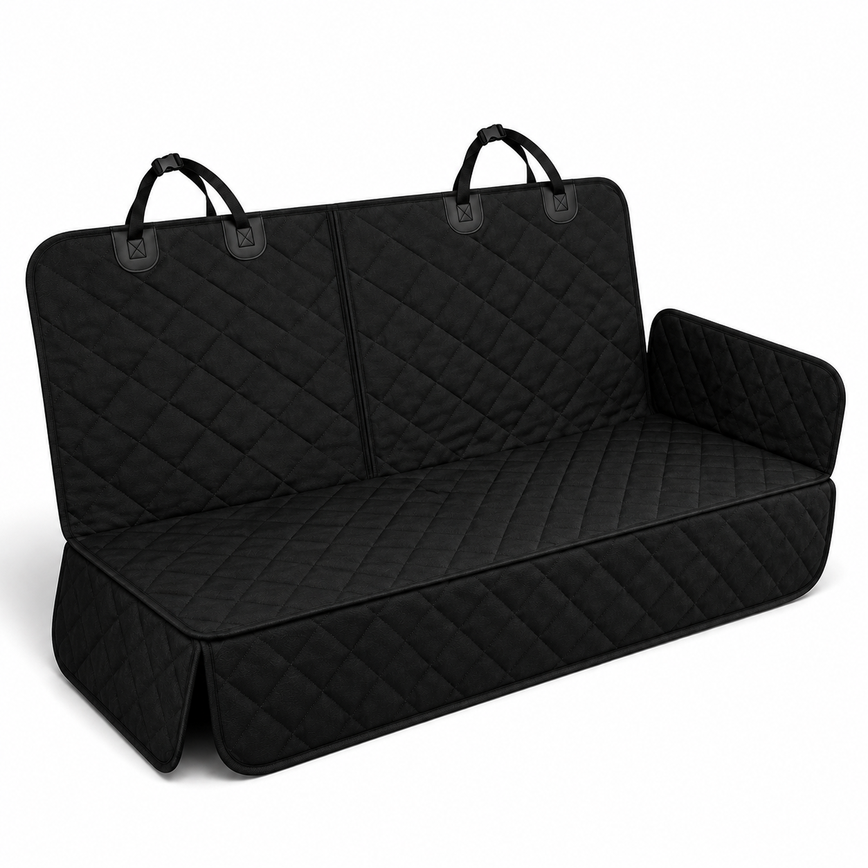 Waterproof Dog Travel Seat Cover with Middle Armrest Access Car Protector Mat 143x128cm