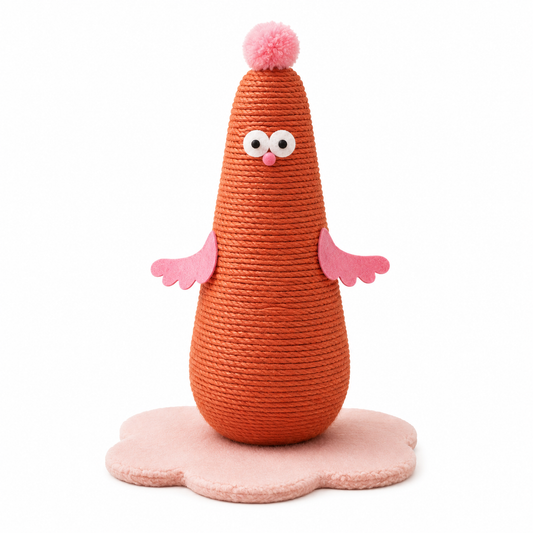 Pink Chick Cat Scratching Post with Sisal Rope