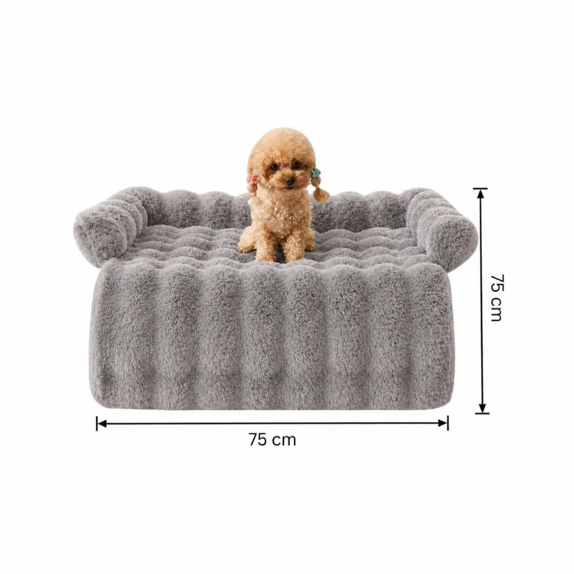 Pet Cushion Mat Soft Plush Pad for Cats and Small to Medium Dogs Indoor Use - Grey