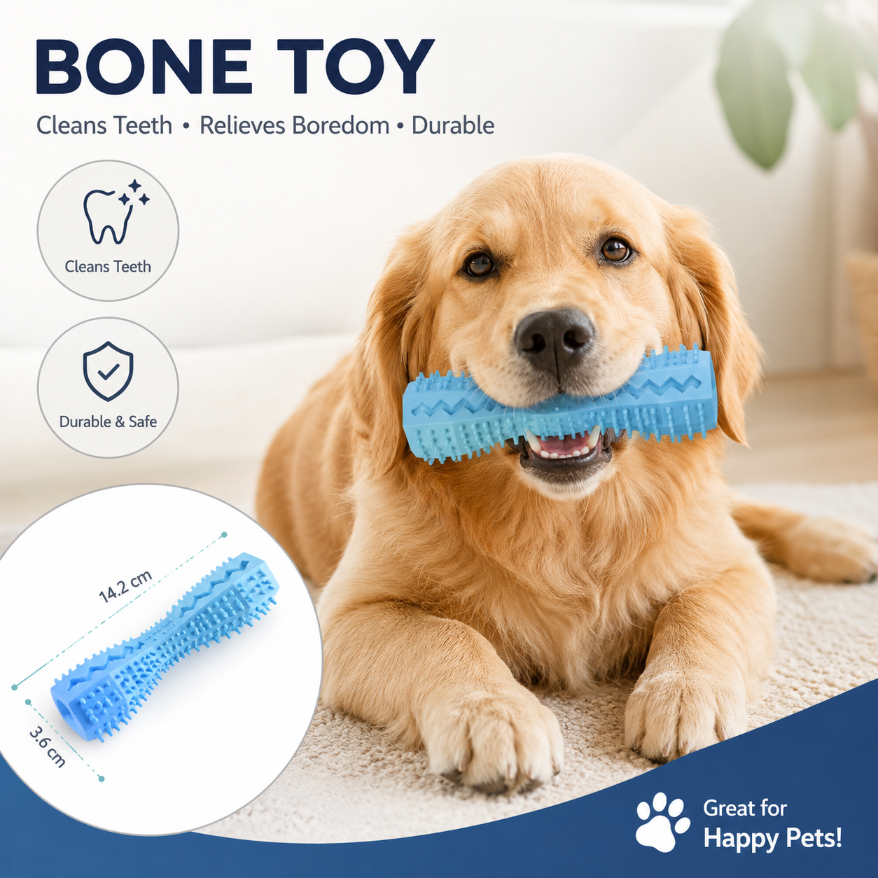 Dog Treat Dispensing Chew Stick Toy for Dogs - Blue