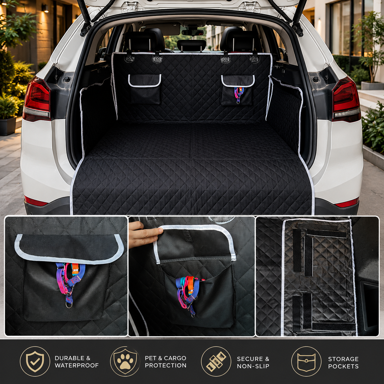 Waterproof Pet Car Travel Mat Rear Cargo Protector for Dogs 180x103x33cm