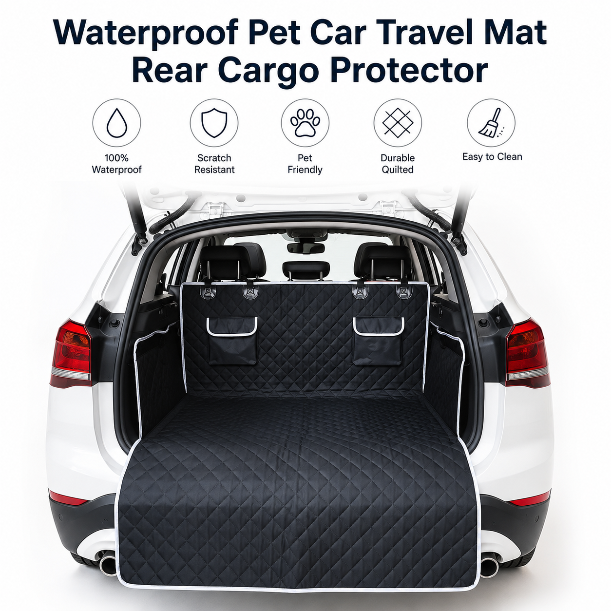 Waterproof Pet Car Travel Mat Rear Cargo Protector for Dogs 180x103x33cm