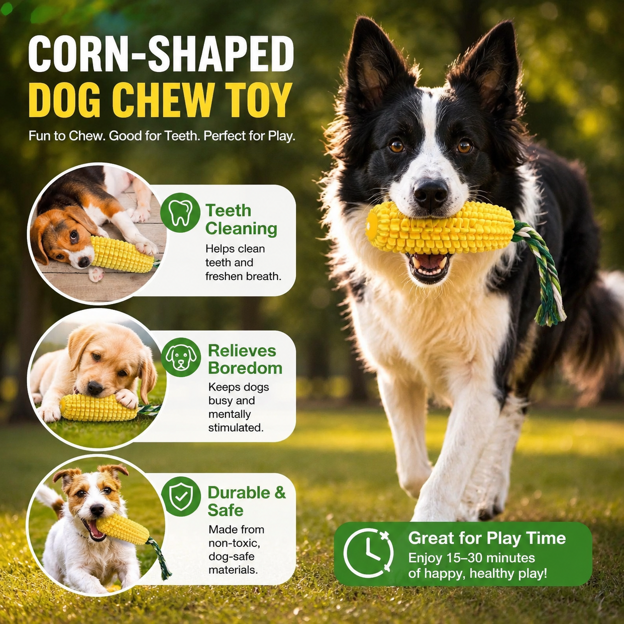 Corn Design Squeaky Pet Play Toy