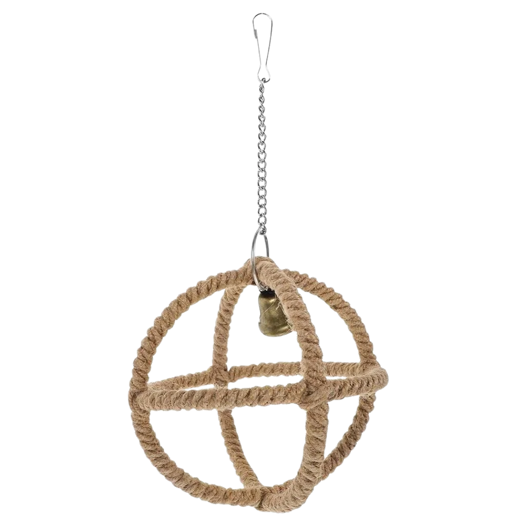 Hanging Parrot Ball Swing Toy with Bell