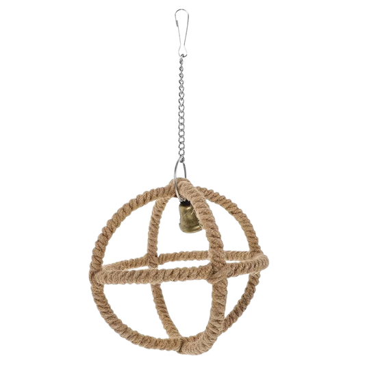 Hanging Parrot Ball Swing Toy with Bell