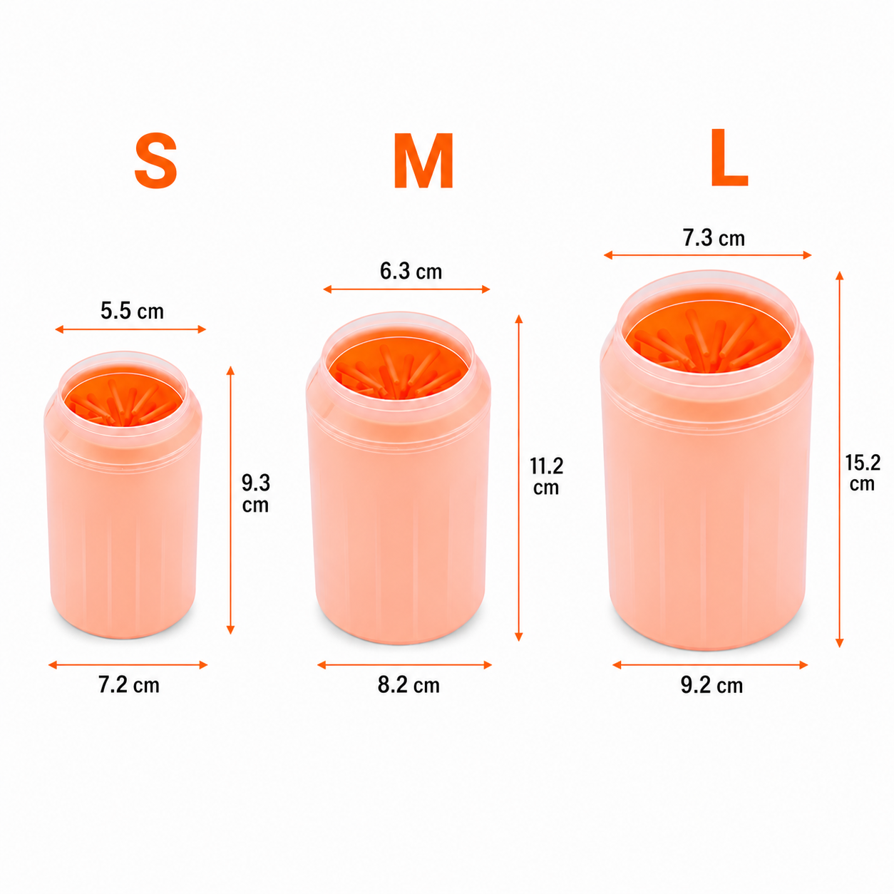 Portable Pet Paw Cleaner - Orange