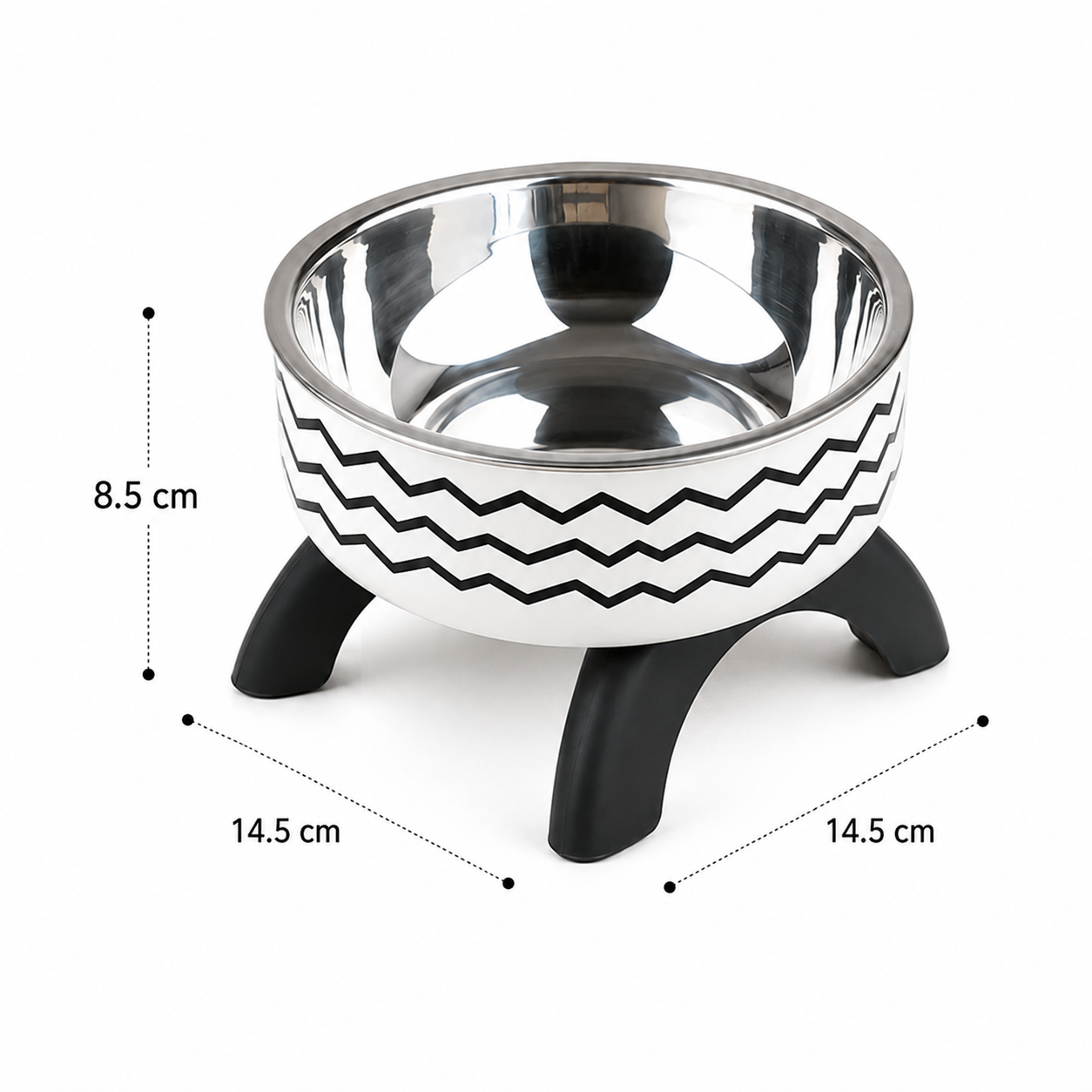 Stainless Steel Pet Feeding Bowl with Elevated Design for Cats and Small Dogs