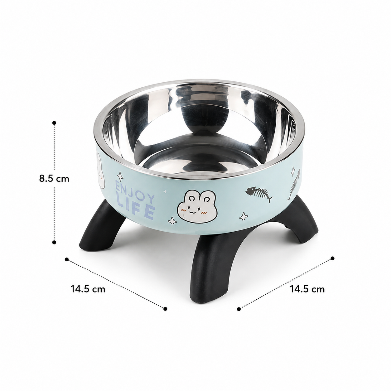 Elevated Stainless Steel Pet Feeding Bowl for Cats and Dogs