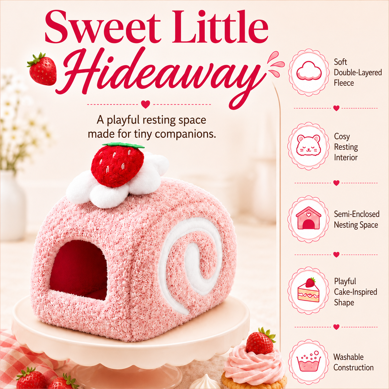 Hamster Cake Roll Bed