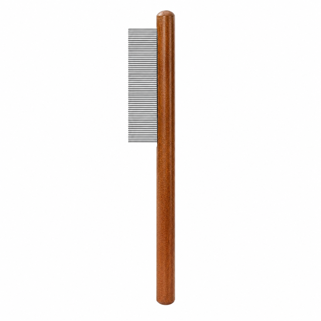 Stainless Steel Pet Grooming Comb with Wooden Handle for Cats Dogs and Small Pets
