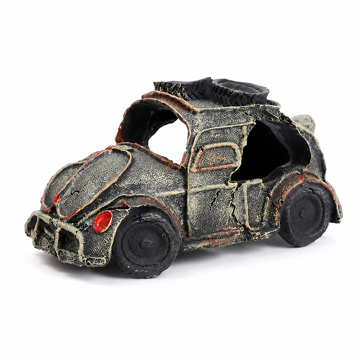 Resin Car Wreck Aquarium Ornament