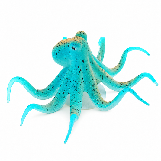 Glowing Octopus Aquarium Ornament - Blue