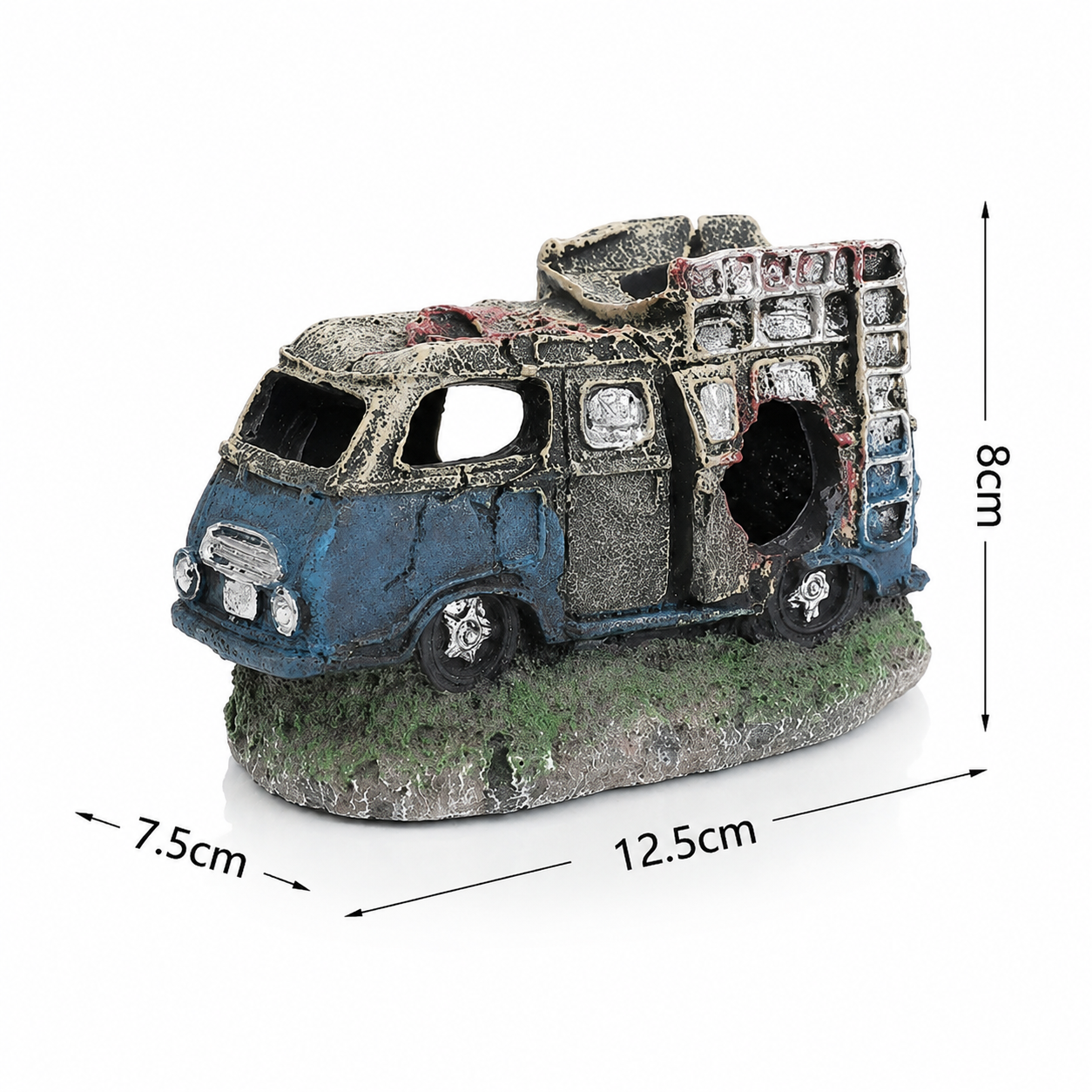Resin Caravan Wreck Aquarium Ornament