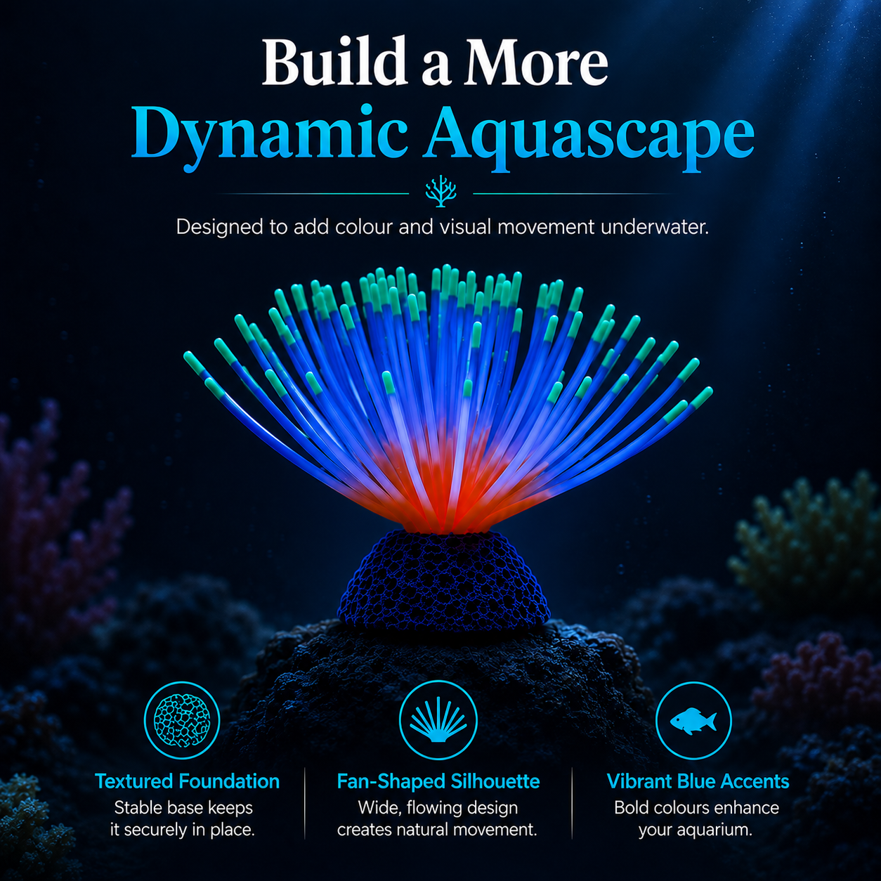 Coral Lotus Aquarium Ornament