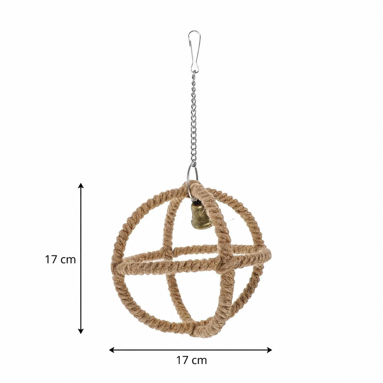 Hanging Parrot Ball Swing Toy with Bell