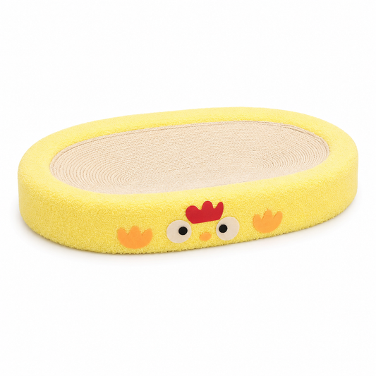 Oval Cat Scratcher Bed with Sisal Scratching Pad