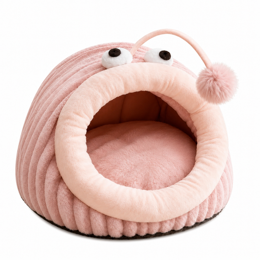 Lantern Fish Shape Cat Cave Bed