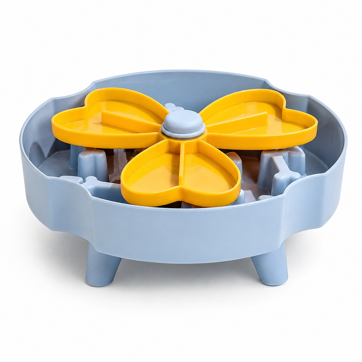 Detachable Rotating Pet Feeding Bowl - Blue