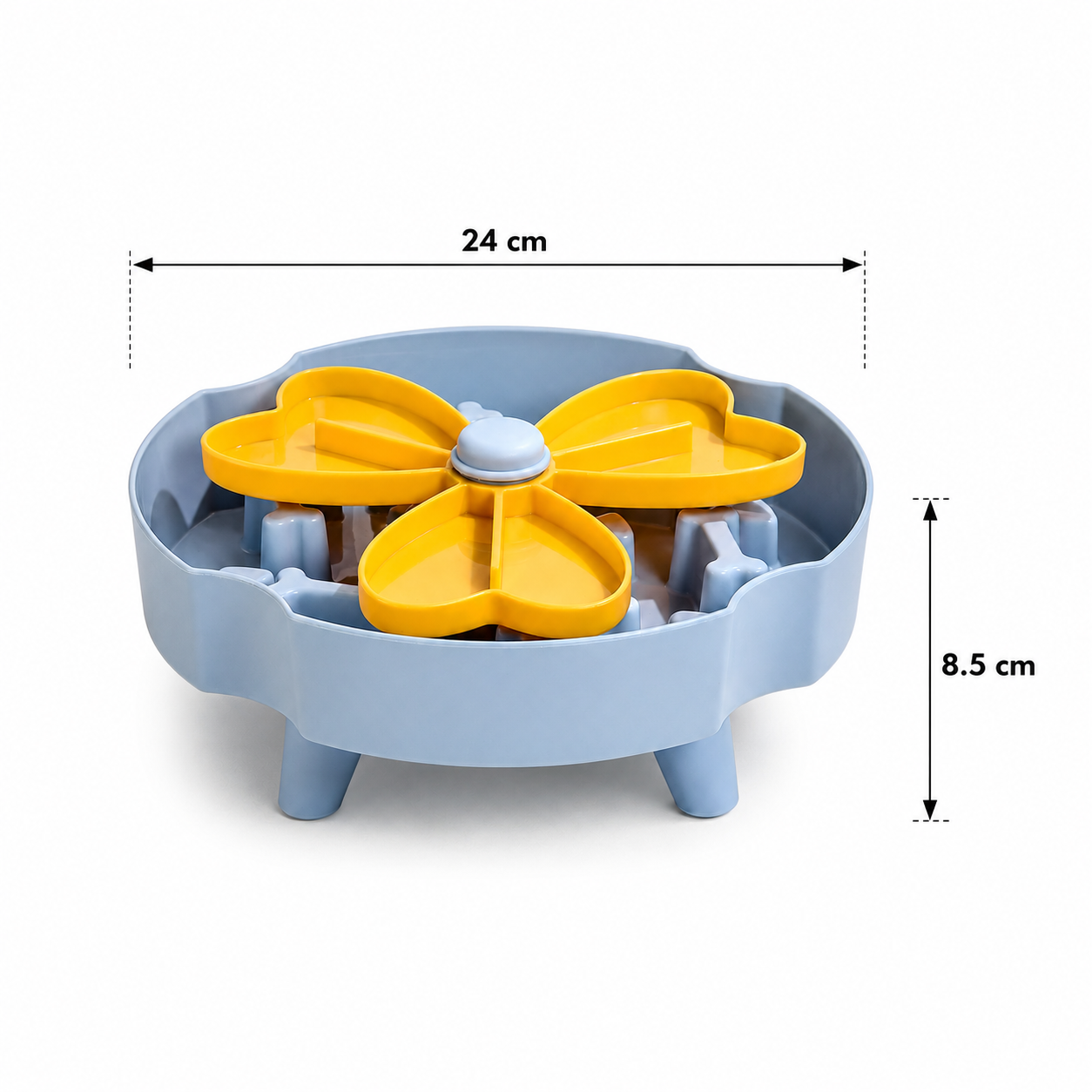 Detachable Rotating Pet Feeding Bowl - Blue