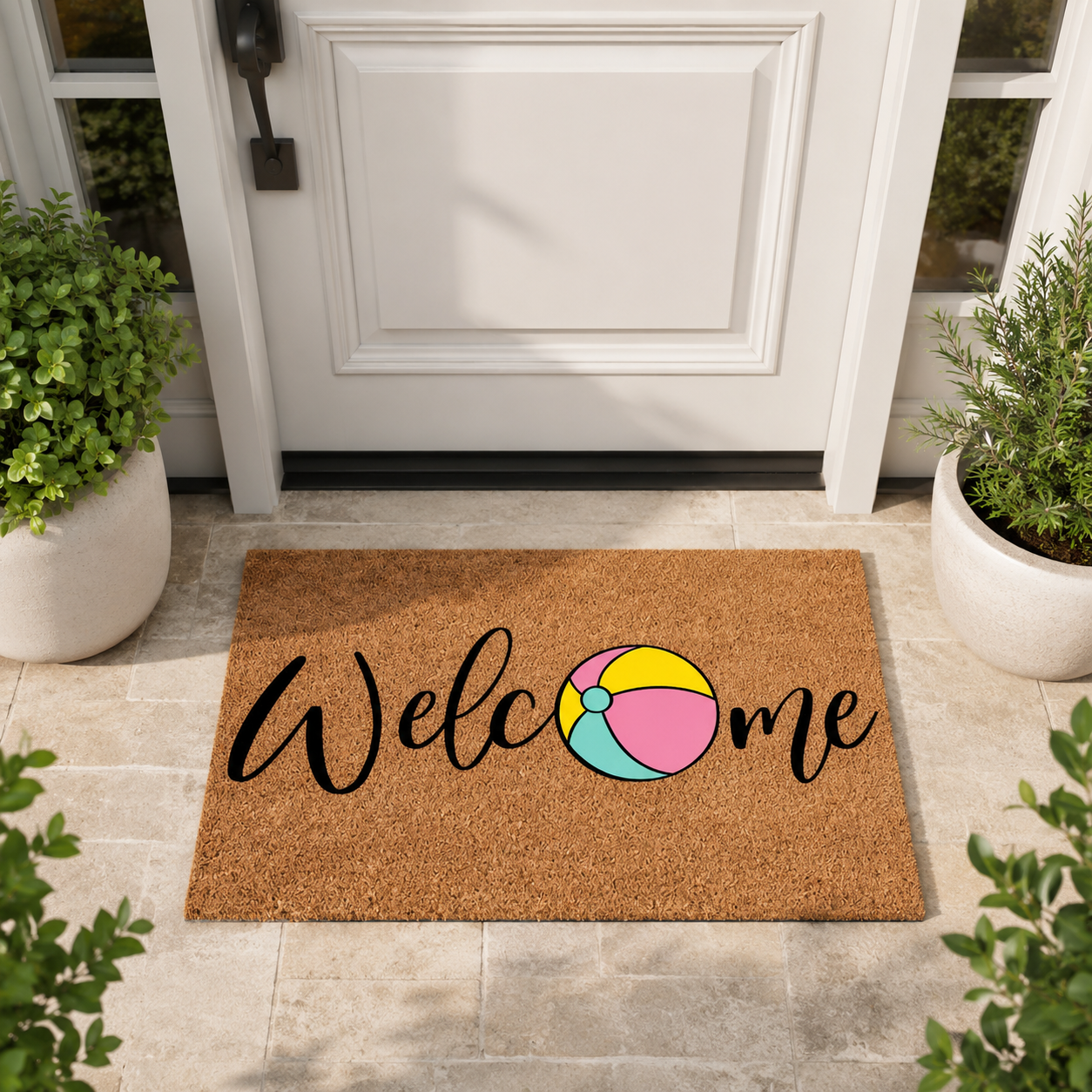 Welcome Beach Ball Doormat