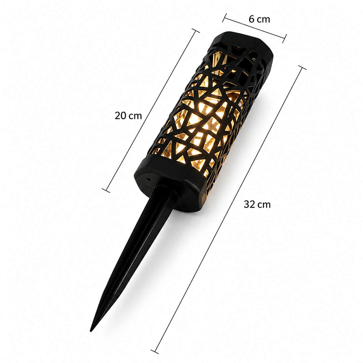 6 PCS Solar Garden Lights - Warm light