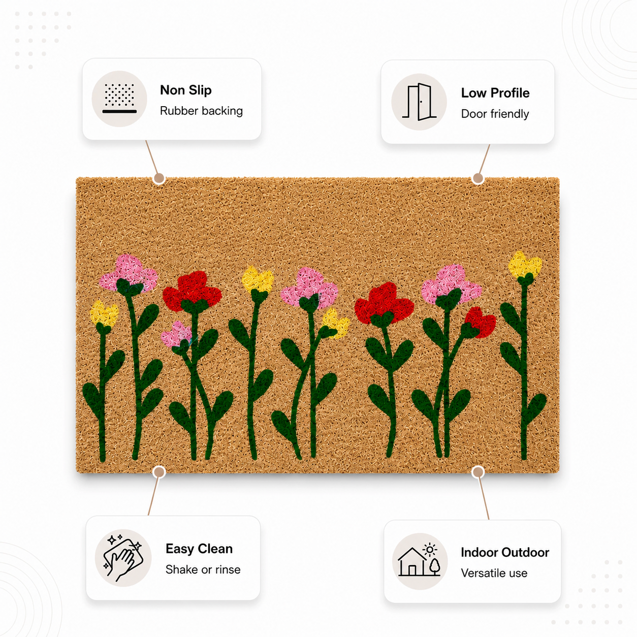 Spring Flowers Doormat