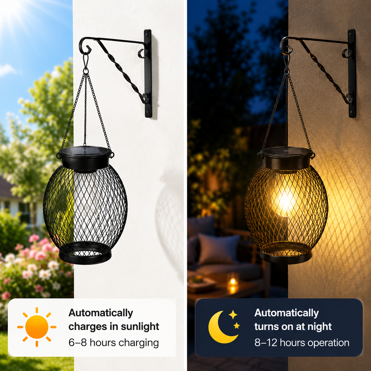 Solar Powered LED Outdoor Lantern