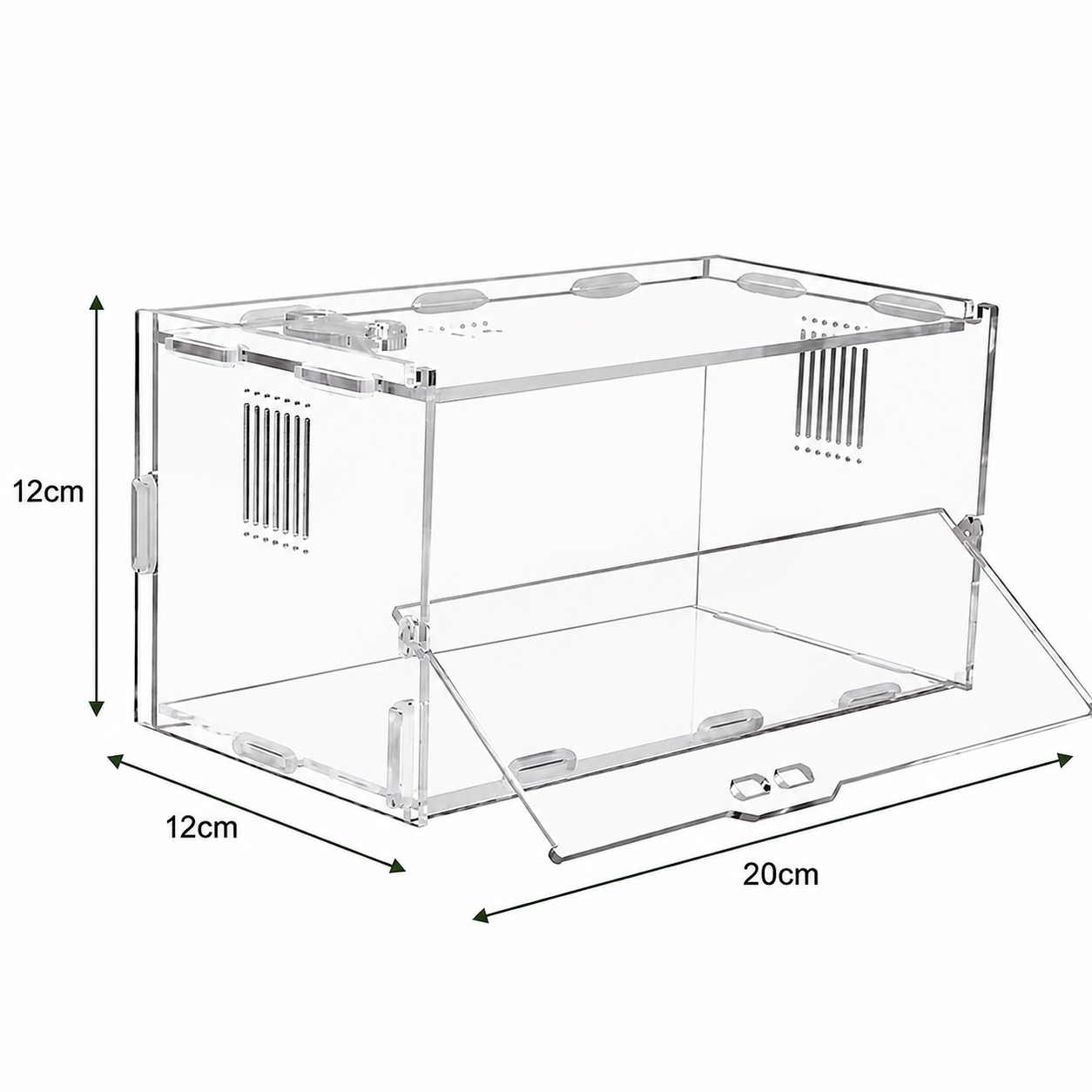 Acrylic Jumping Spider Enclosure with Front Opening Door