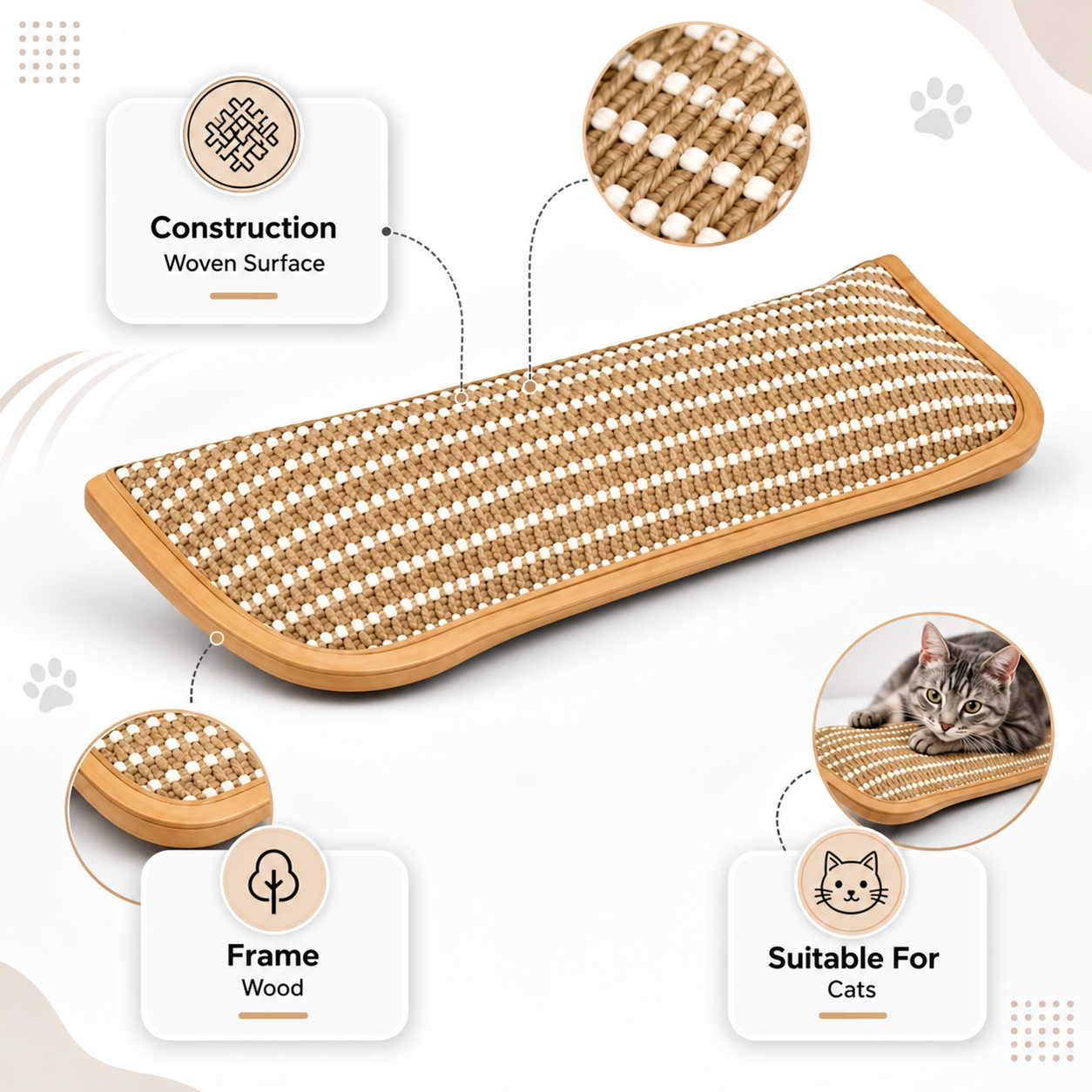 Interactive Cat Toy Pillow and Scratch Pad