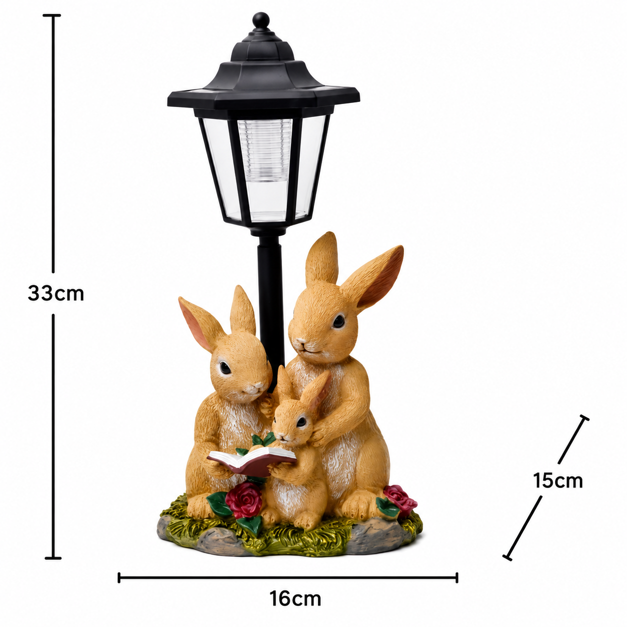 Solar Garden Rabbit Ornament LED