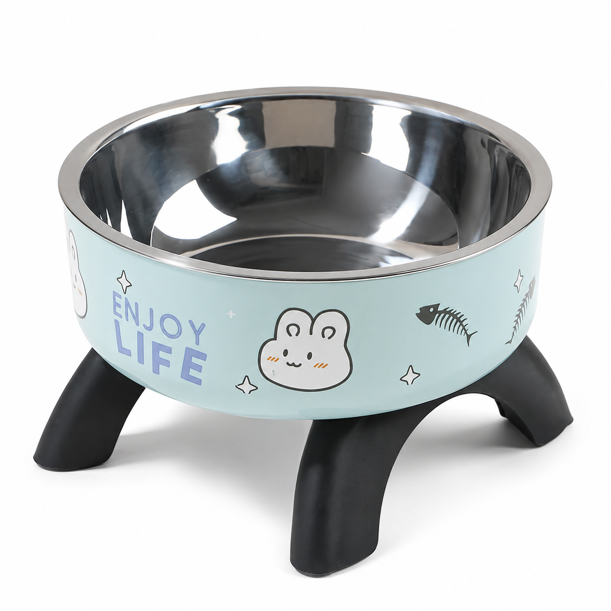 Durable Stainless Steel Pet Feeding Dish for Everyday Cat and Dog Use