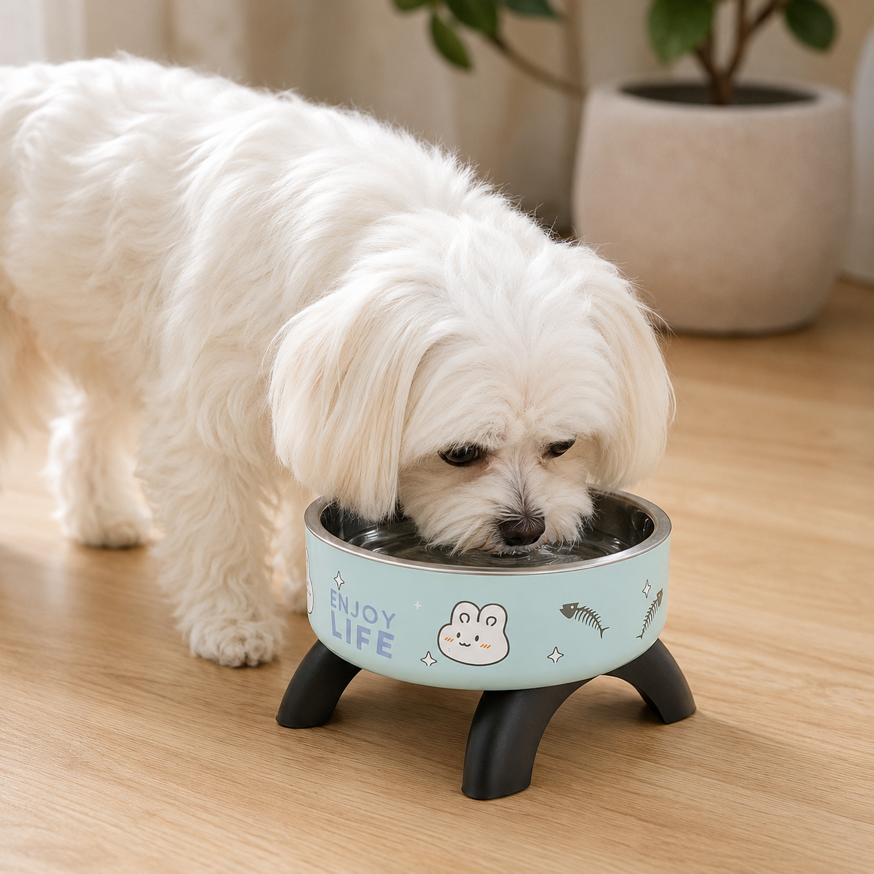 Durable Stainless Steel Pet Feeding Dish for Everyday Cat and Dog Use