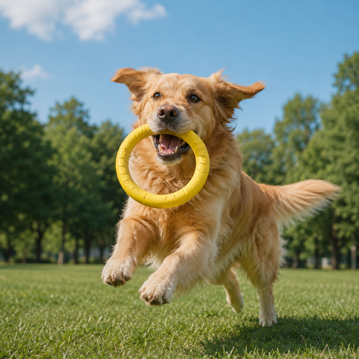 Floating EVA Dog Fetch Ring for Throwing, Catching and Active Play