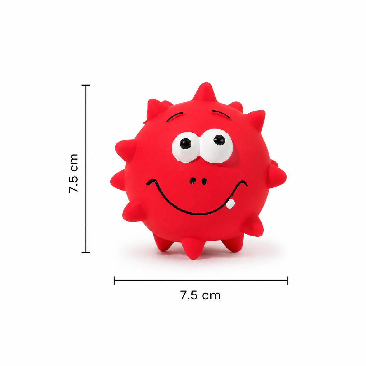 Squeaky Rubber Dog Chew Ball Toy for Interactive Play