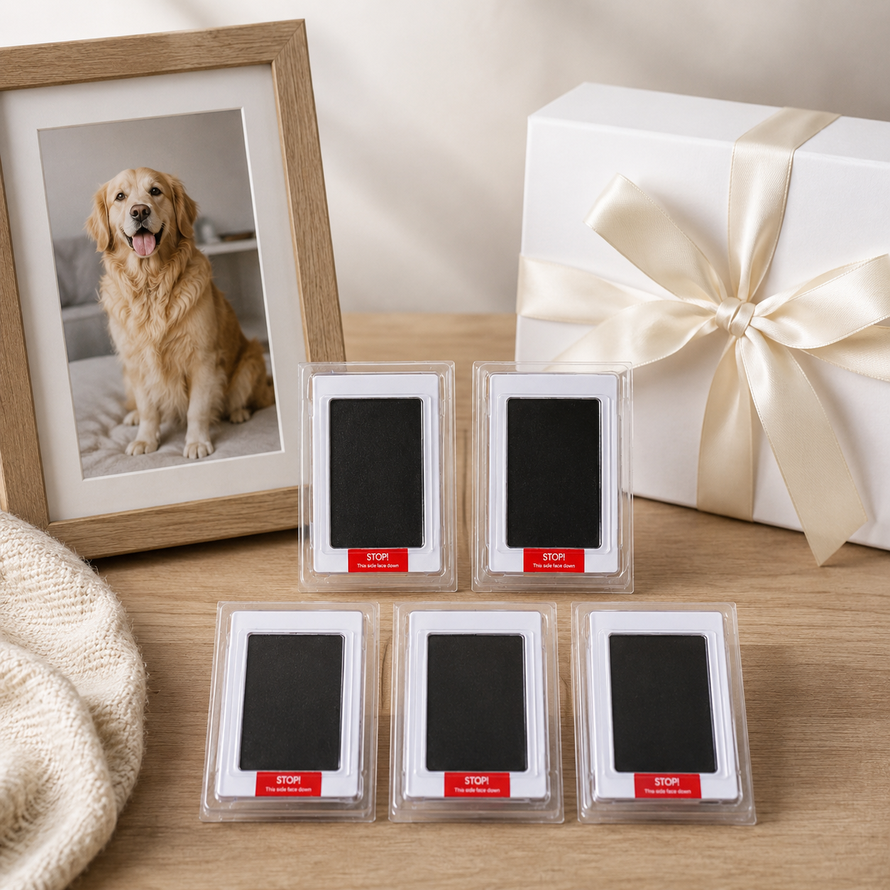 Pet Paw Print Memory Pad Easy to Use Inkless Keepsake Gift for Pet Owners