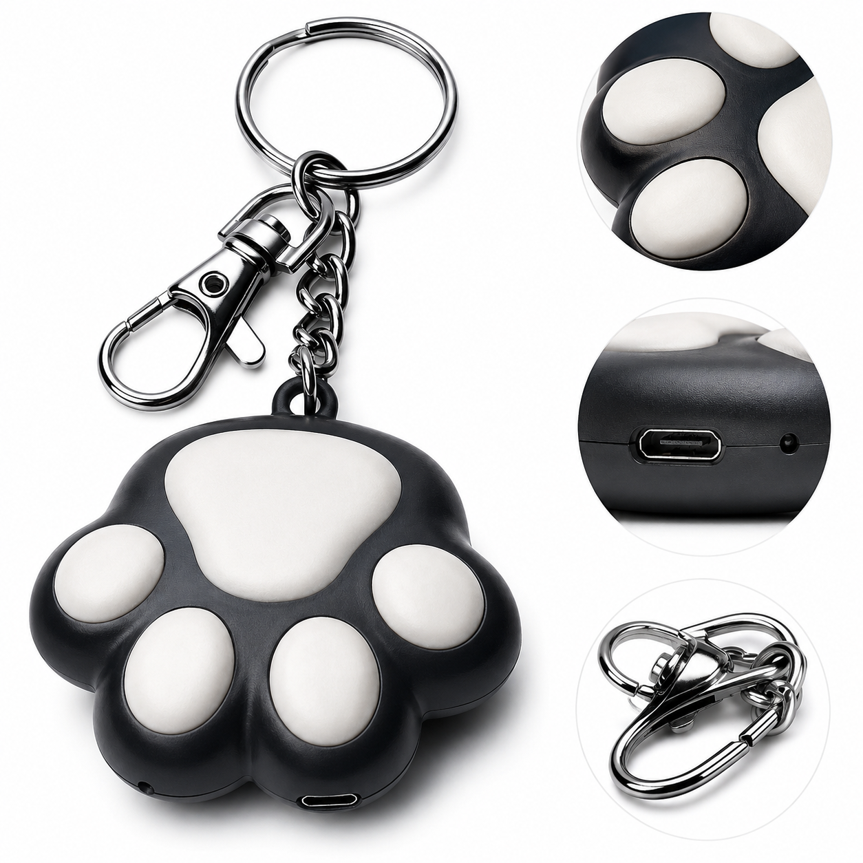 Rechargeable Interactive Laser Pet Toy with 5 Adjustable Light Patterns - Black