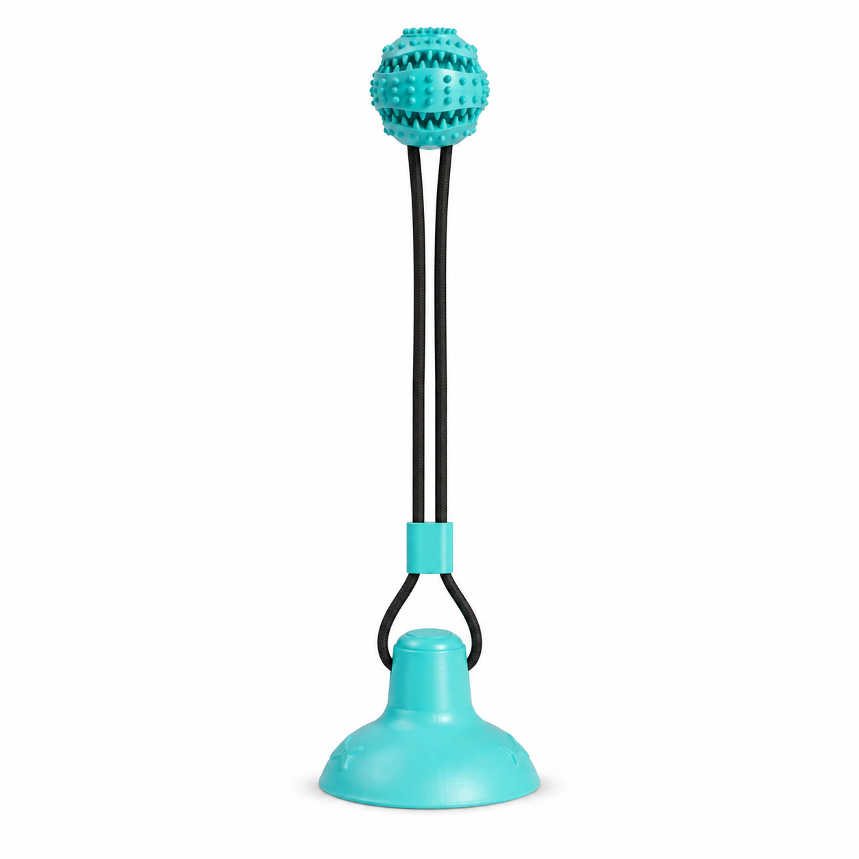 Interactive Suction Cup Dog Toy with Treat Dispensing Ball and Tug Rope